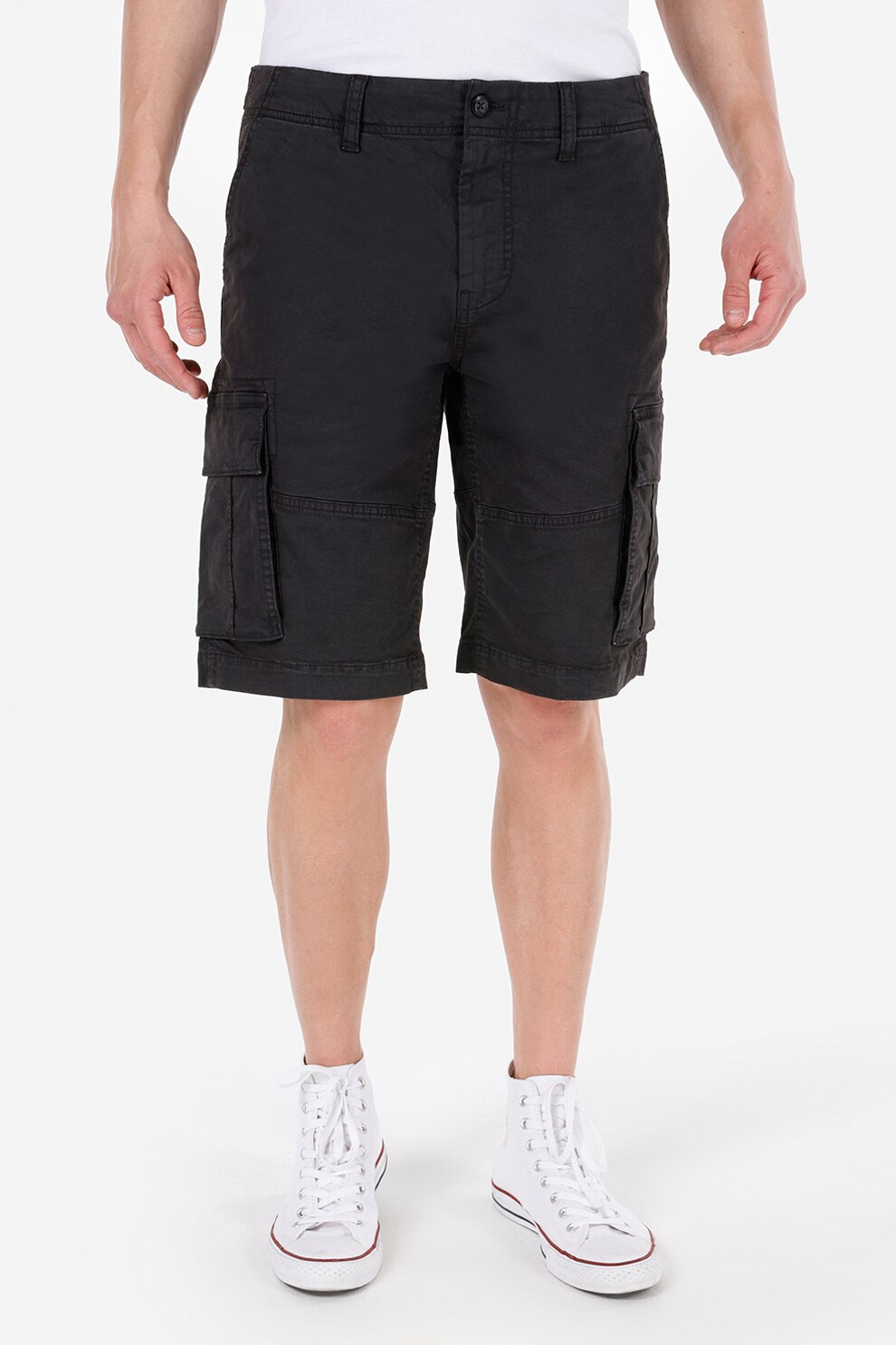 COLIN'S, Pantaloni scurti cargo din amestec de bumbac, Gri inchis, S