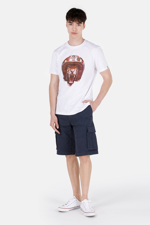 COLIN'S, Pantaloni scurti cargo din amestec de bumbac, Bleumarin