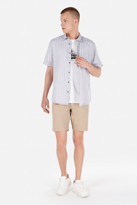 COLIN'S, Pantaloni scurti chino cu snur de ajustare, Maro nisip, S