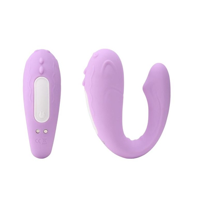 Dupla mini vibrátor vezeték nélküli távirányítóval, testbiztos anyagból, hordozható