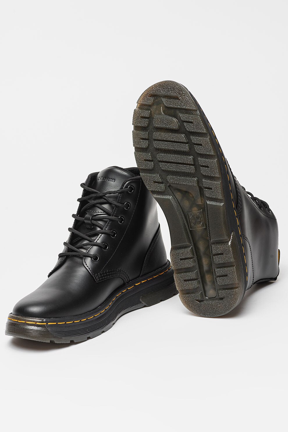 Dr. Martens, Ghete Chukka unisex de piele Crewson, Negru, 6 - eMAG.ro