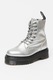 Dr. Martens, Ghete flatform de piele Jadon, Argintiu