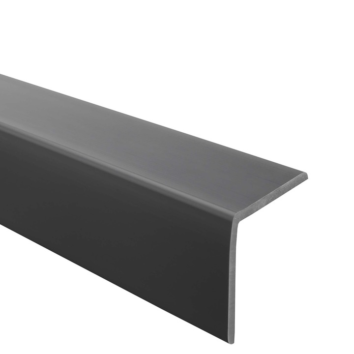 Quest PVC ъглов профил, 27x27mm, тъмно сив, 1.8m, за всякакви повърхности