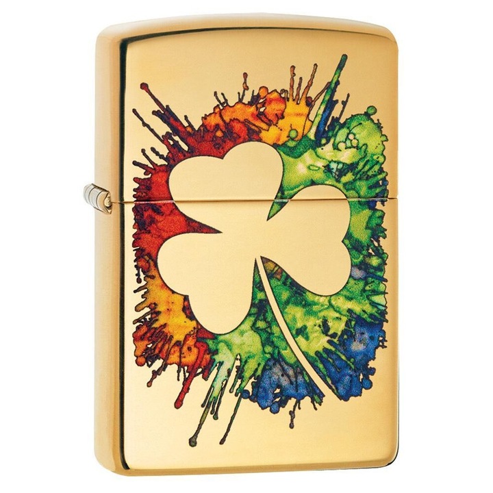 Bricheta Zippo 49125 Graffiti Clover Design