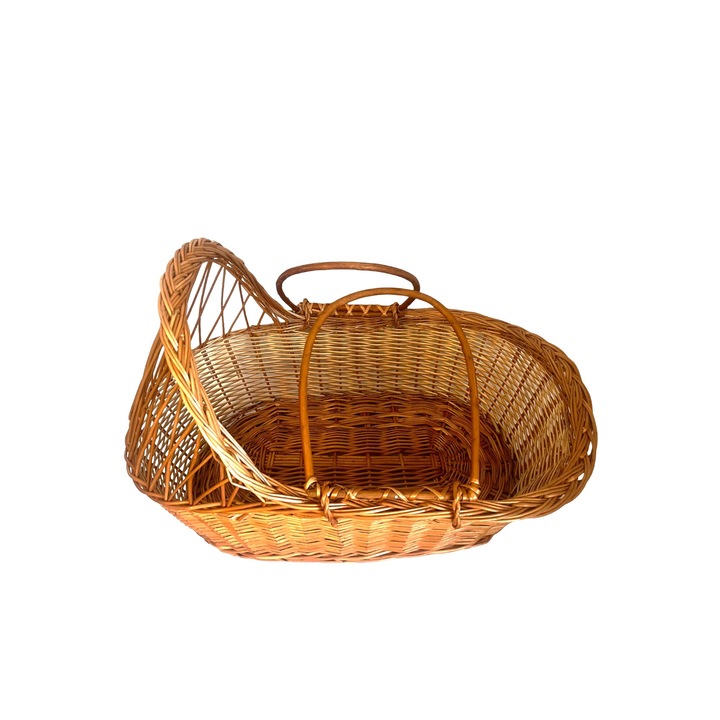 Cos de bebelus, impletit din Rachita 81 cm