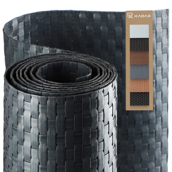 Husa pentru balcon sau terasa, KADAX, ratan, gri, 1x1m