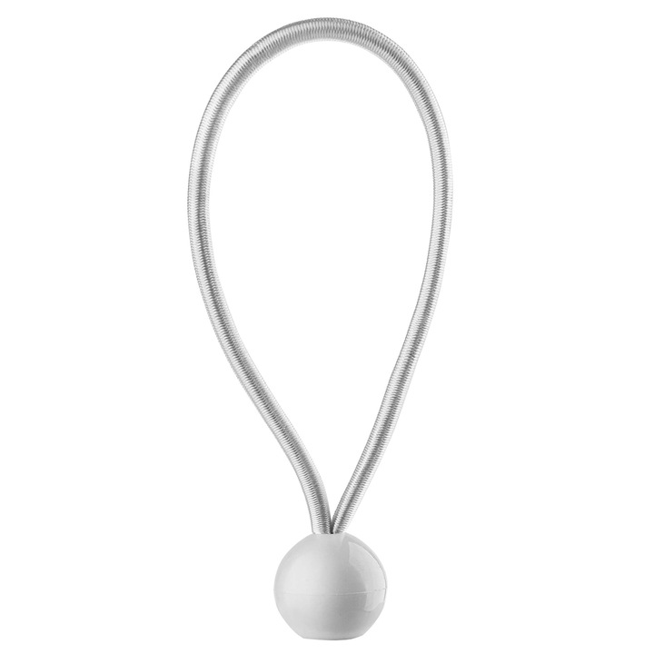 Inel elastic de prindere, KADAX BUNGEE CORD BALL, alb, 5x15cm