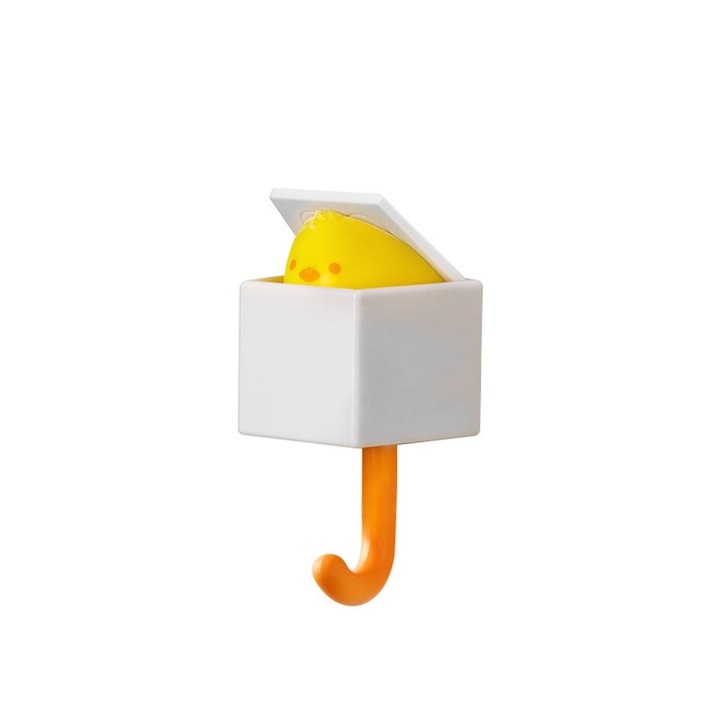 Carlige adezive ASDIIT® design animale desene animate, fara gaunire carlige de prosoape, plastic, galben