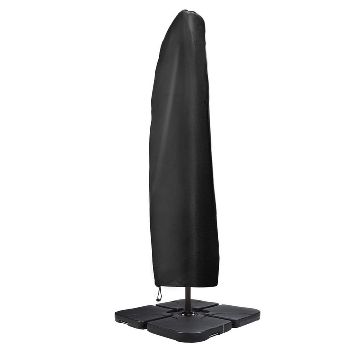 Водоустойчив калъф за чадър, 210D, с цип, черен