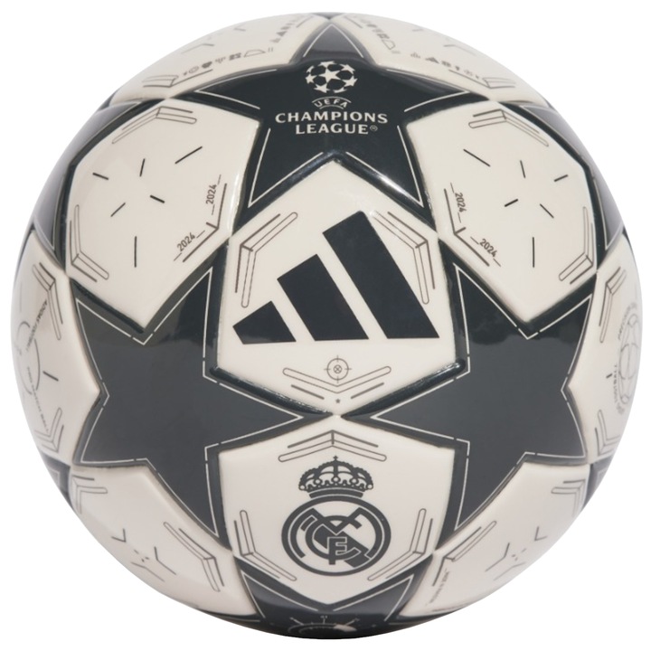 Adidas UCL Real Madrid mini focilabda, 1-es méret, Fehér/Fekete