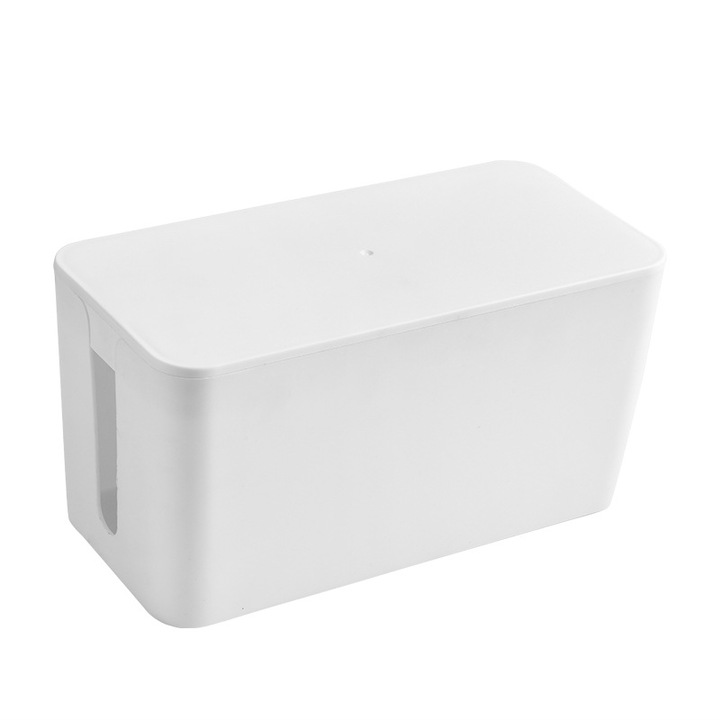 Кутия за организиране на кабели, устойчива на надраскване, огнеупорна, бяла, 33x13.5x13cm