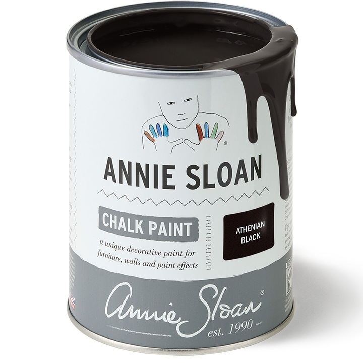 Vopsea pentru mobila Annie Sloan Chalk Paint, Athenian Black, 120 ml
