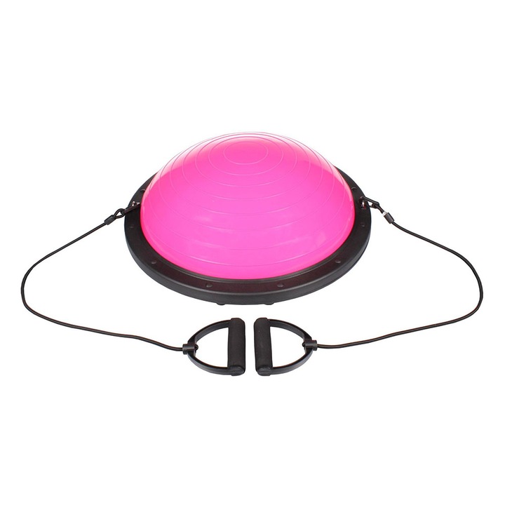 Топка за баланс с гладки дръжки Merco BB Smooth, диаметър 60 см, височина 25 см, розова