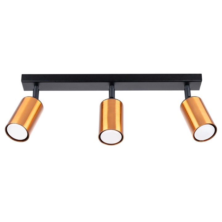 Плафон WINX 3 черен/мед