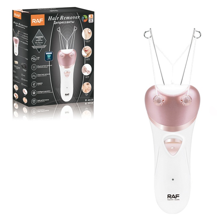 Epilator facial RAF, indepartare par, alb