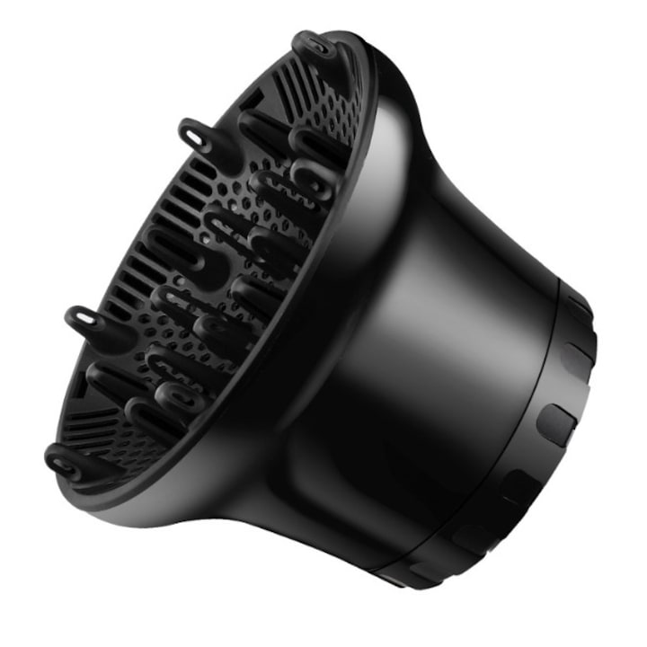 Difuzor universal pentru uscator de par, Policarbonat, 3.5 - 6.8 cm, Negru