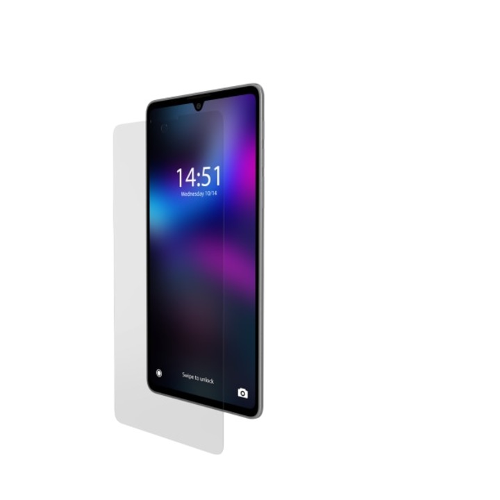 Set folii de protectie, pentru Samsung Galaxy M52 5G, fata si spate, transparenta, din silicon