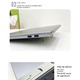 Suport laptop pliabil, 21.6x2.6cm, ajustabil, lumina, design ascuns, negru