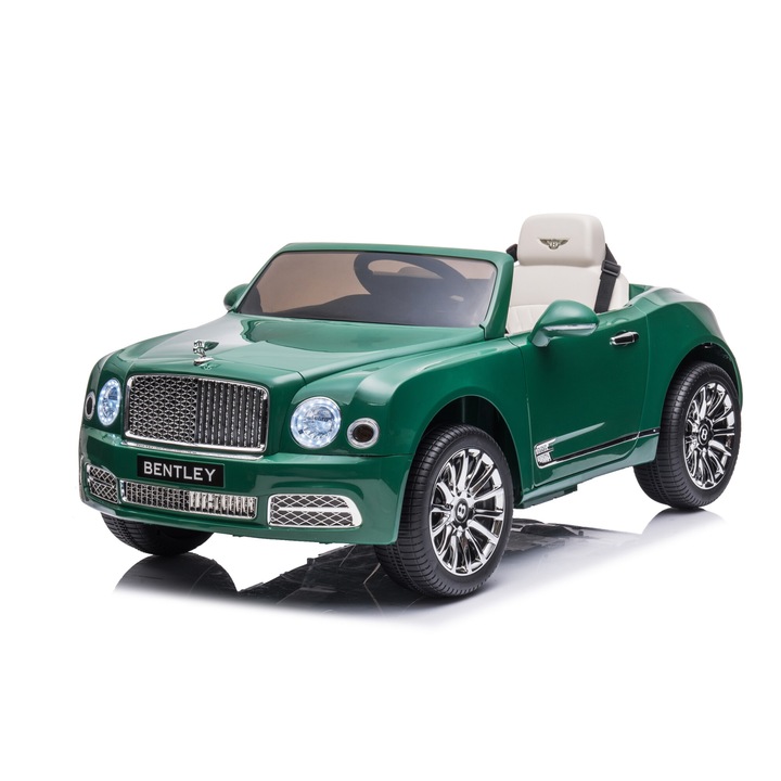 Masinuta electrica pentru copii Bentley Mulsanne 2x 45W 12V 7ah, culoare verde