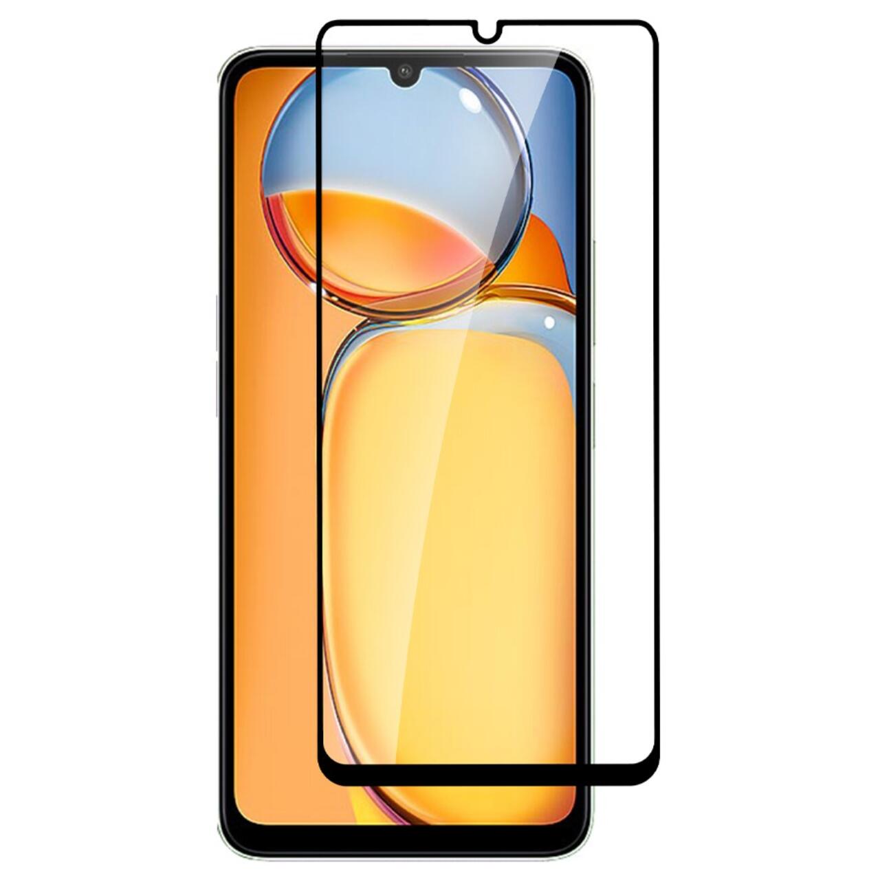 Folie de protectie Lemontti Sticla Full Fit Pentru Xiaomi Redmi 13C, Negru