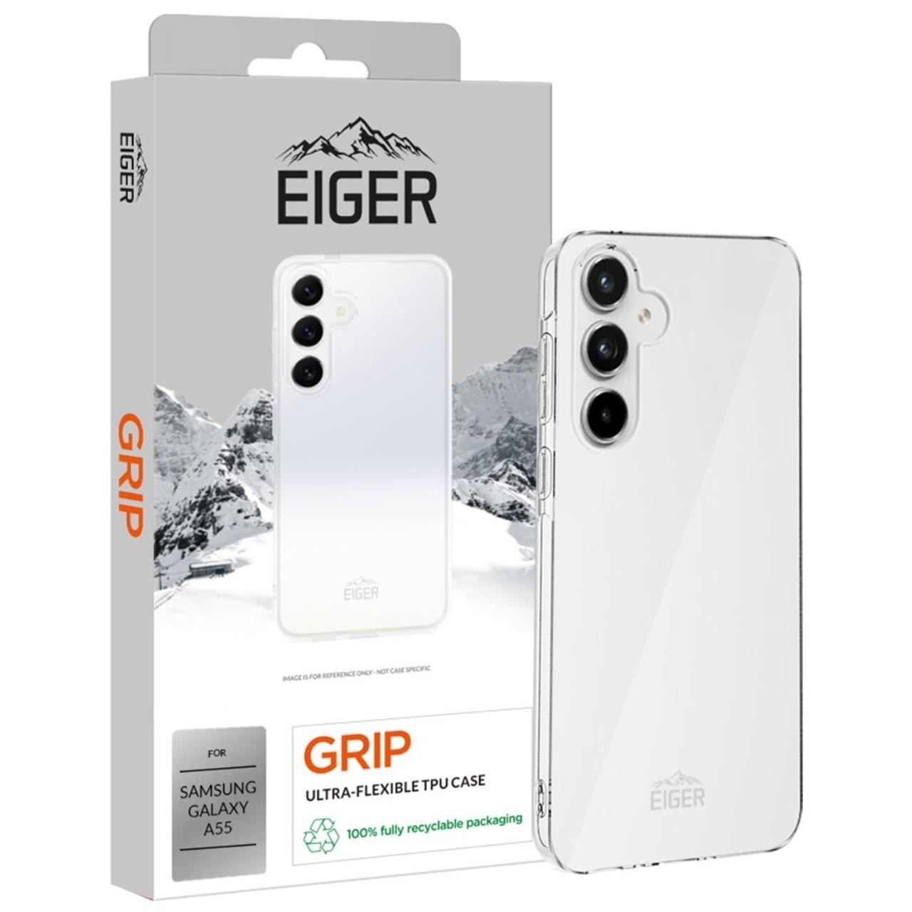 Husa de protectie Eiger Grip pentru Samsung Galaxy A55, Clear