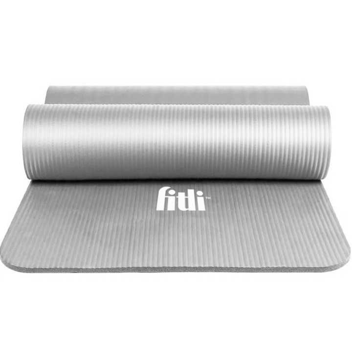 Saltea Yoga pentru exercitii, material spuma, 183x61 cm, Gri