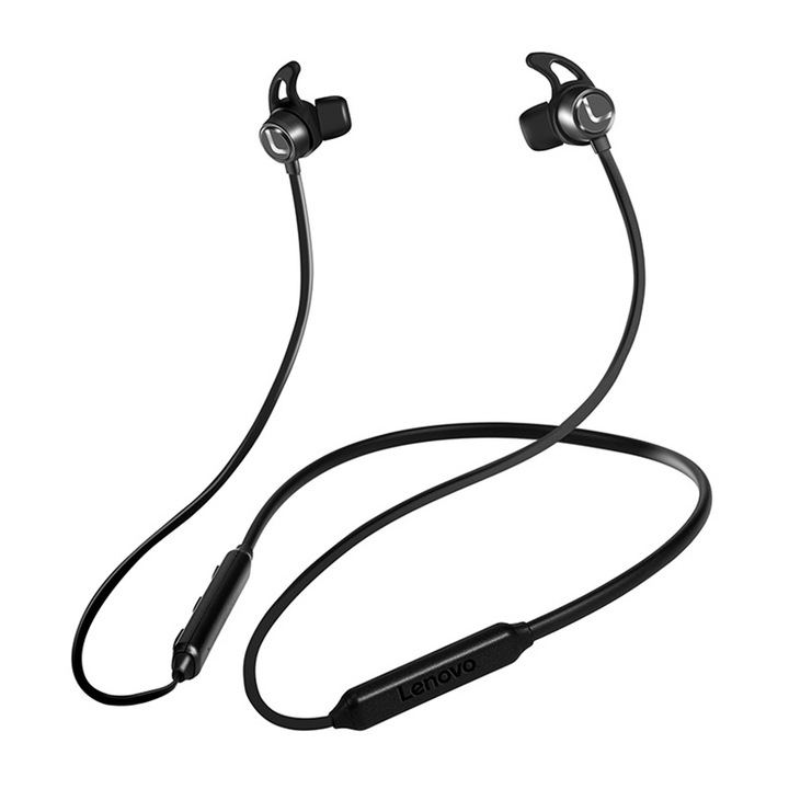 Casti In-Ear, Lenovo X3, Magnetice, Wireless, Bluetooth 5.0, Sport, negru