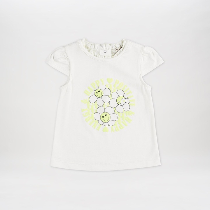 PANCO popcorn mintás póló - Elena, Ecru, lányoknak, Ekrü