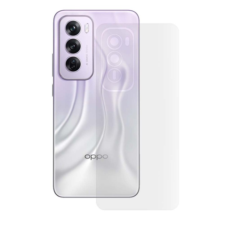 SILKASE matt hátfólia Oppo Reno 12 Pro-hoz, hátvédelem, szilikon