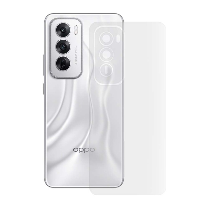 SILKASE matt hátfólia Oppo Reno 12-hez, hátvédő, szilikon