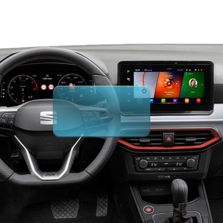 Folie Protectie Navigatie Auto din Hydrogel Regenerabil pentru Seat Ibiza 2022, OPTIM SOLUTION, Protectie Completa, Flexible Hydro-Crystal, Aspect Impecabil, Premium Optim Core Technology, Anti-zgarieturi, Advanced Sensitivity, Transparenta