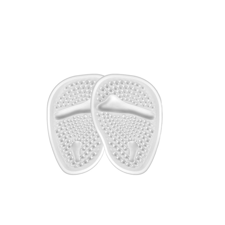 Set 2 Pernute din silicon pentru pantofi cu tocuri inalte, adeziv puternic, Alb Transparent, SA&SO General Store®