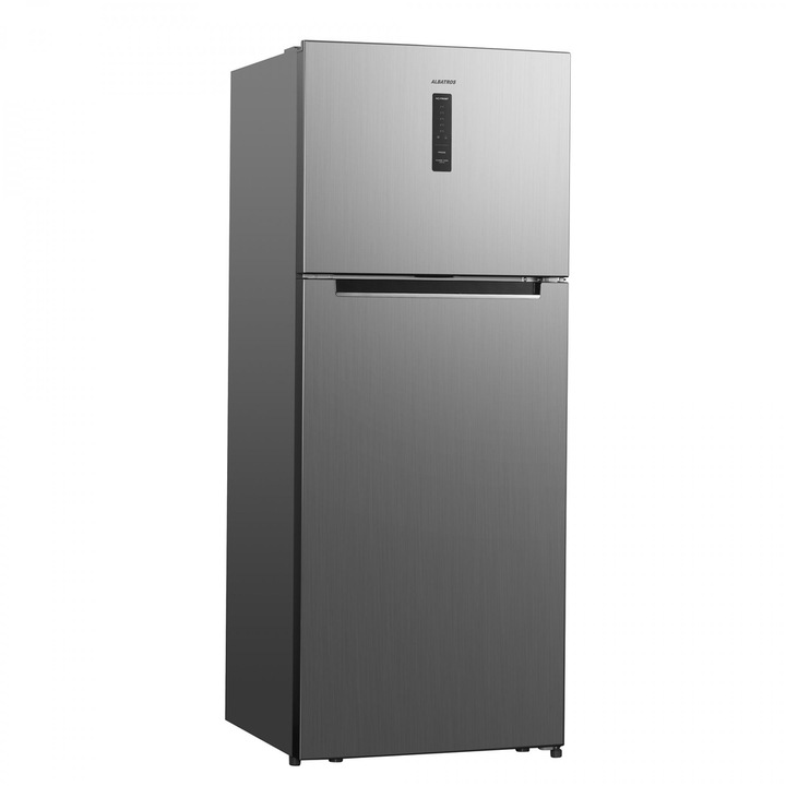 Frigider cu doua usi Albatros FA58NFXE, 415L, Clasa E, H 178 cm, Inox