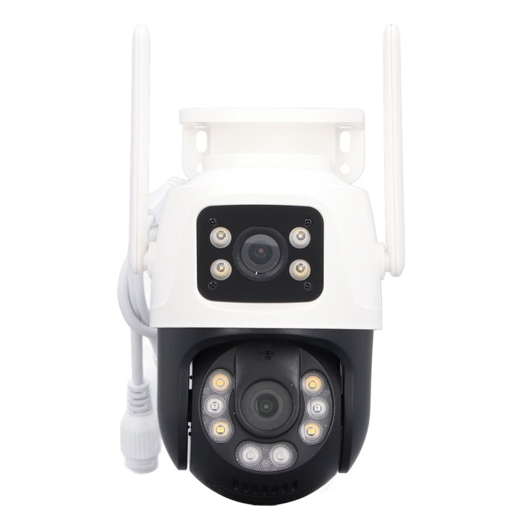 Външна камера за наблюдение, човешка детекция, нощно виждане, домофон, Wi-Fi, многоцветен