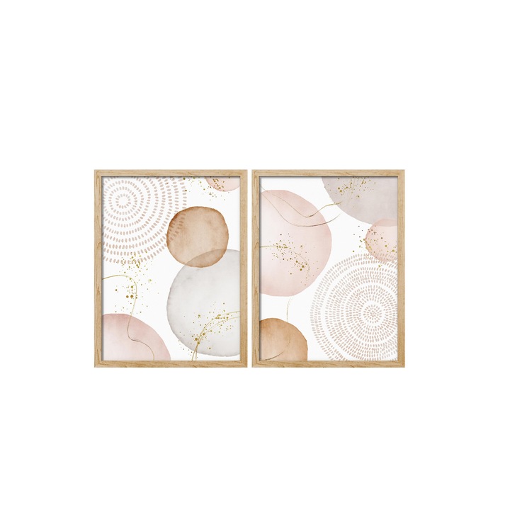 Set de 2 rame fotografii SIGNFORD, 33.5 x 43.5 cm, de lemn, model pete