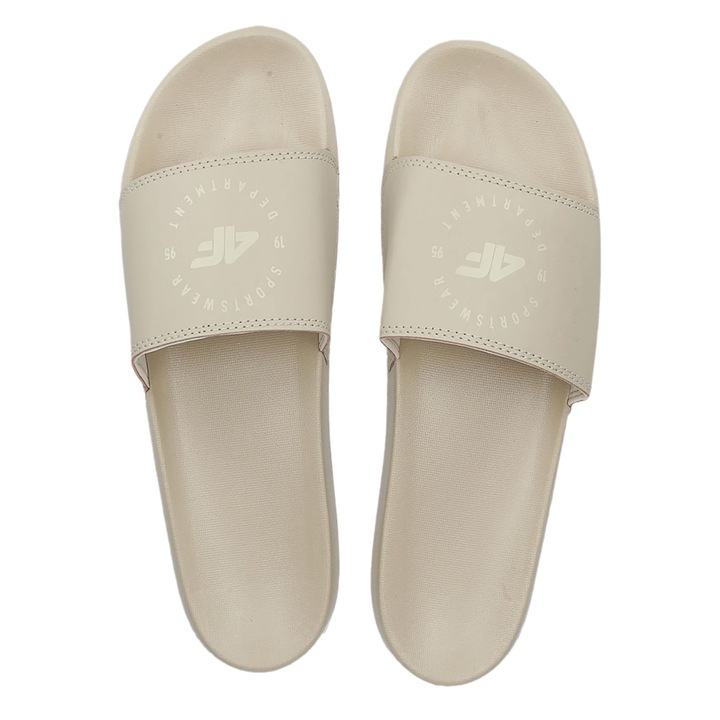 Slapi de dama 4F, Cauciuc, bej, 36 EU