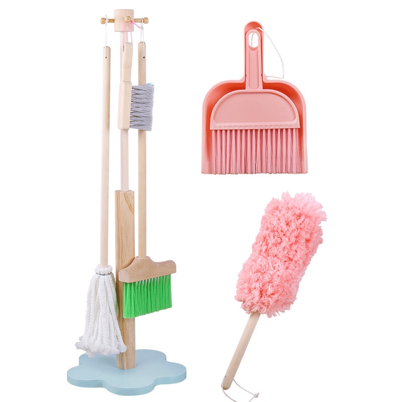 Set jucarii pentru curatenie din lemn, Mappy, 6 piese