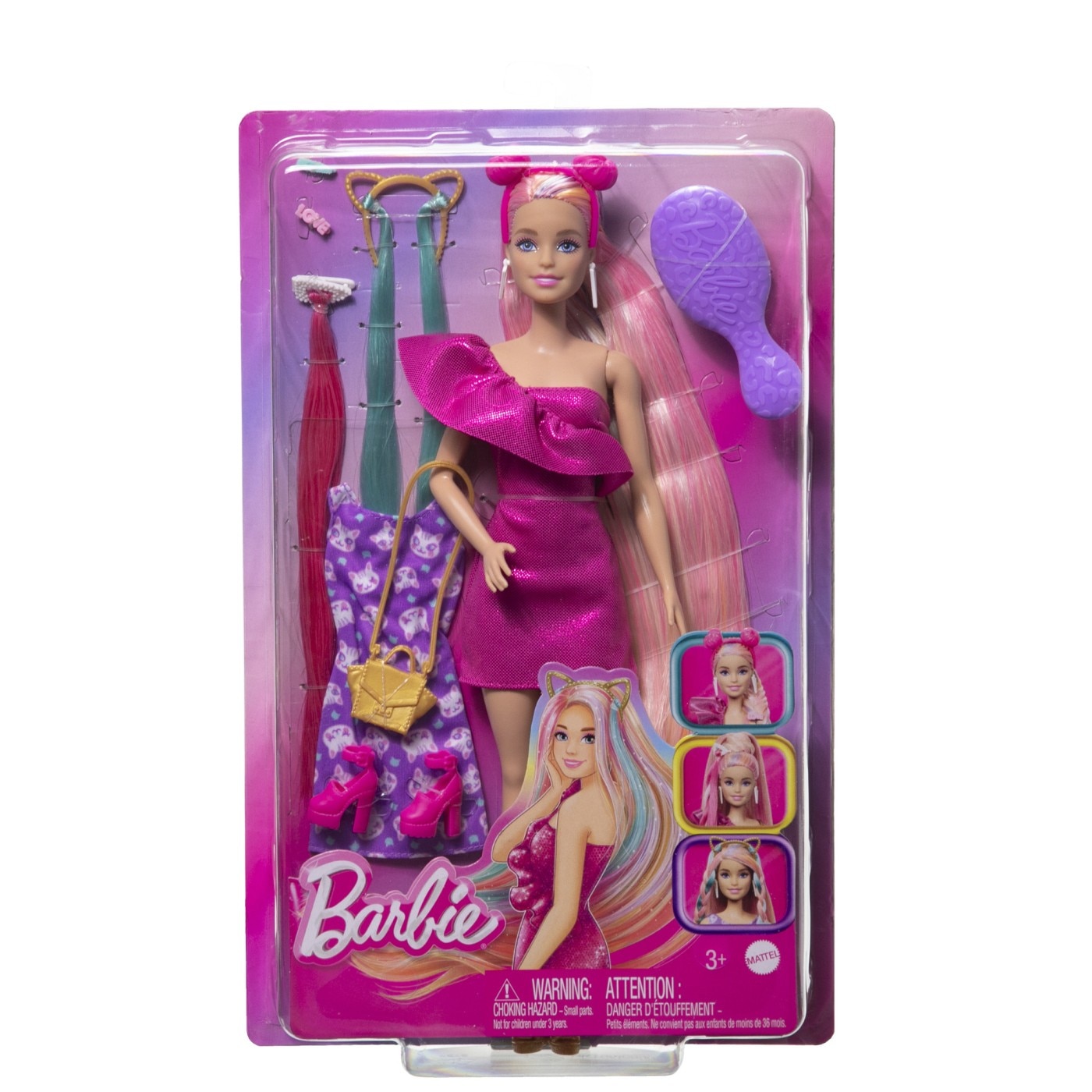 Papusa Barbie - Barbie, Fun and fancy hair