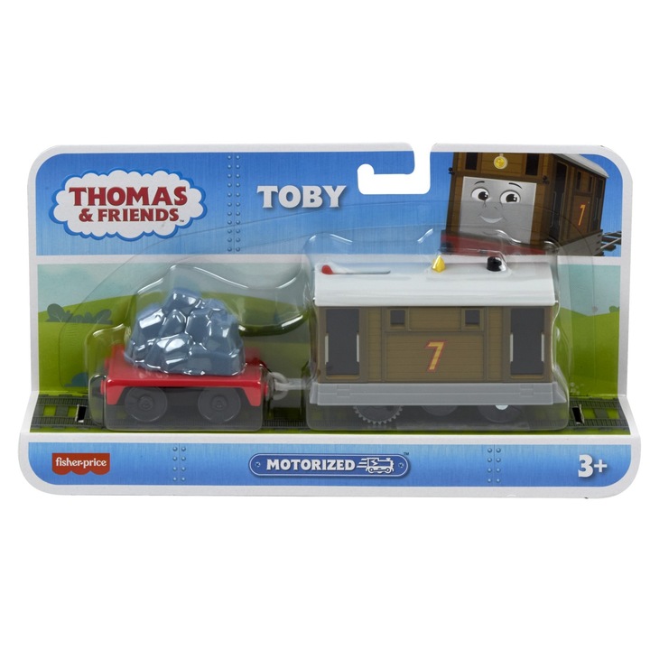 Thomas & Friends motoros mozdony, Toby, kocsival