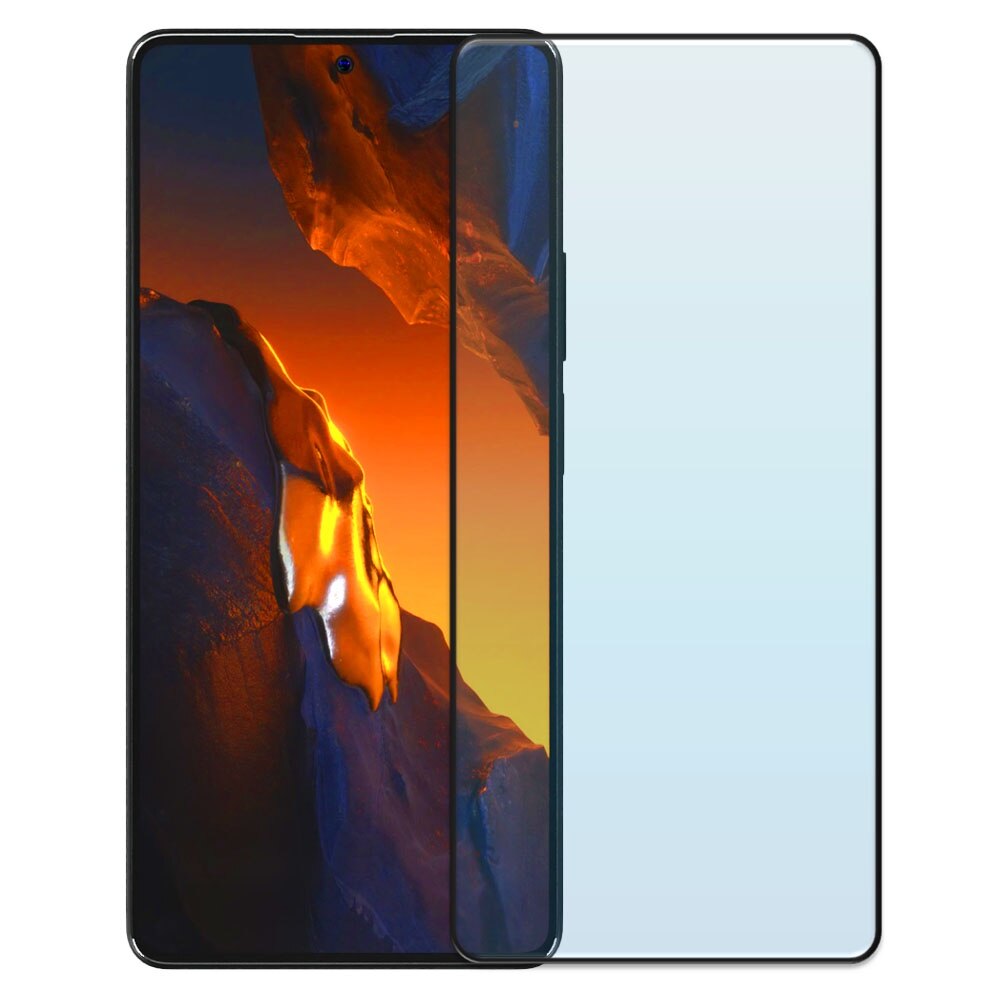 Folie din sticla securizata pentru Xiaomi Poco F5, HAMSTERBOX Glass Shield, Protectie completa ecran, Full face, Aplicare rapida, Case Friendly, Transparenta