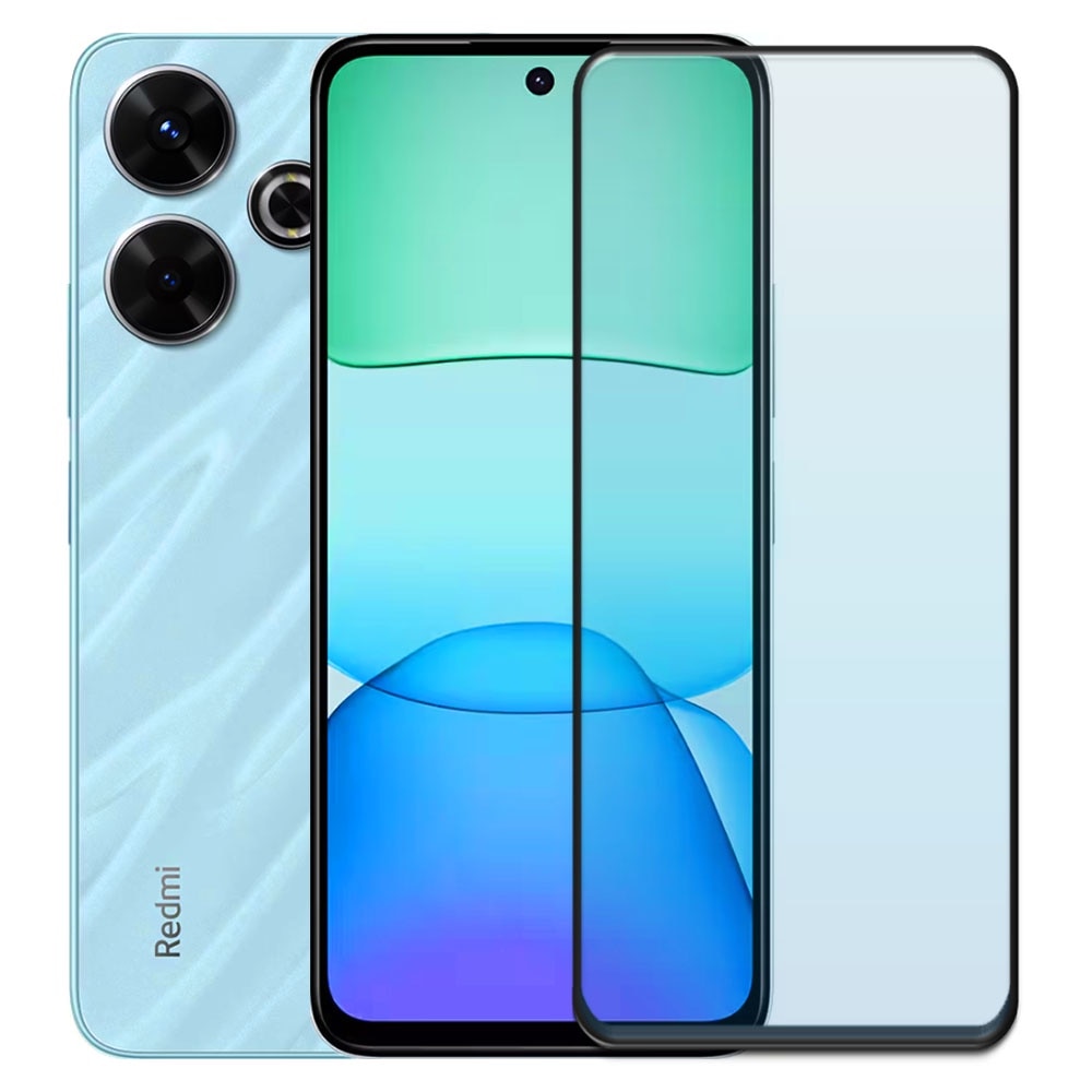 Folie din sticla securizata pentru Xiaomi Redmi 13, HAMSTERBOX Glass Shield, Protectie completa ecran, Full face, Aplicare rapida, Case Friendly, Transparenta