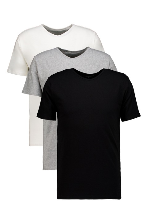 Tommy Hilfiger, Домашна тениска, 3 броя, Бял/Черен/Сив, 2XL
