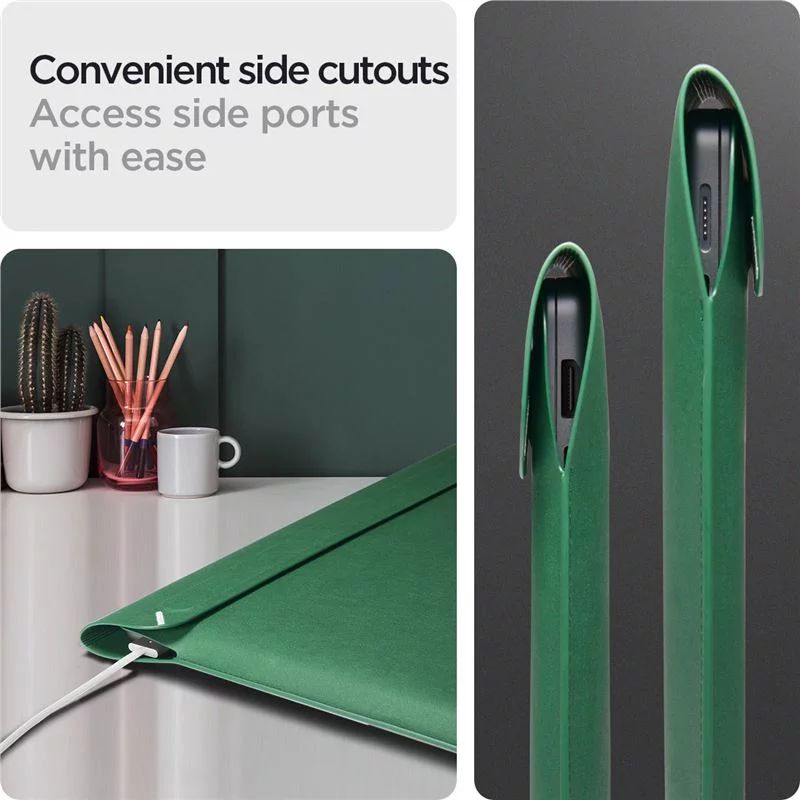 Geantă pentru laptop Spigen Valentinus S 14" Jeju Green, 241111, Geantă pentru laptop