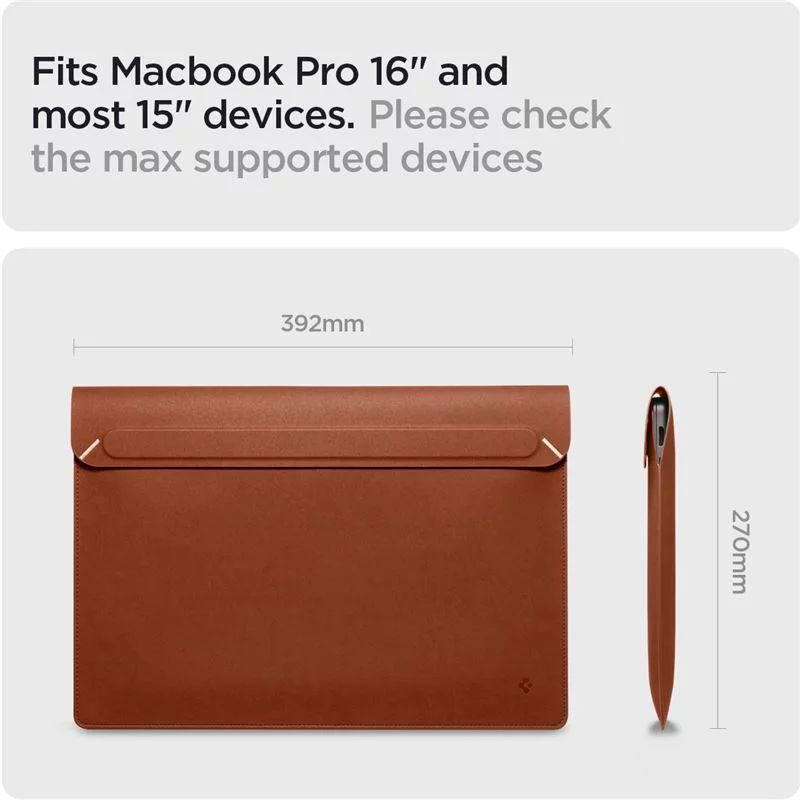 Geantă pentru laptop Spigen Valentinus S 16" Maro Clasic, 241117, Geantă pentru laptop
