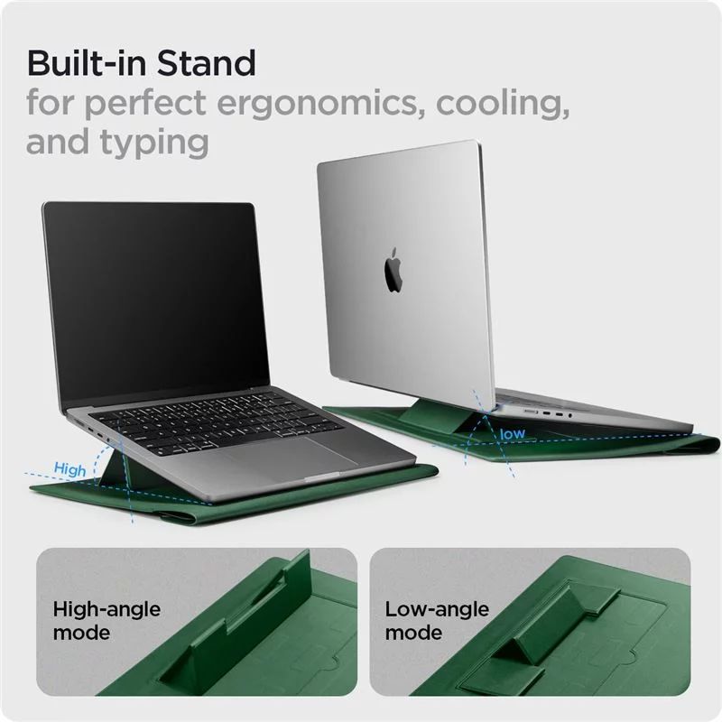 Geantă pentru laptop Spigen Valentinus S 14" Jeju Green, 241111, Geantă pentru laptop