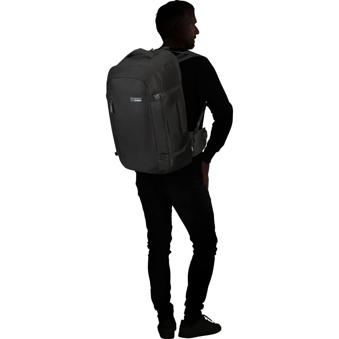 Rucsac de calatorie Samsonite Roader, pentru laptop 17.3 inch, Textil, Negru, 61x36x28cm