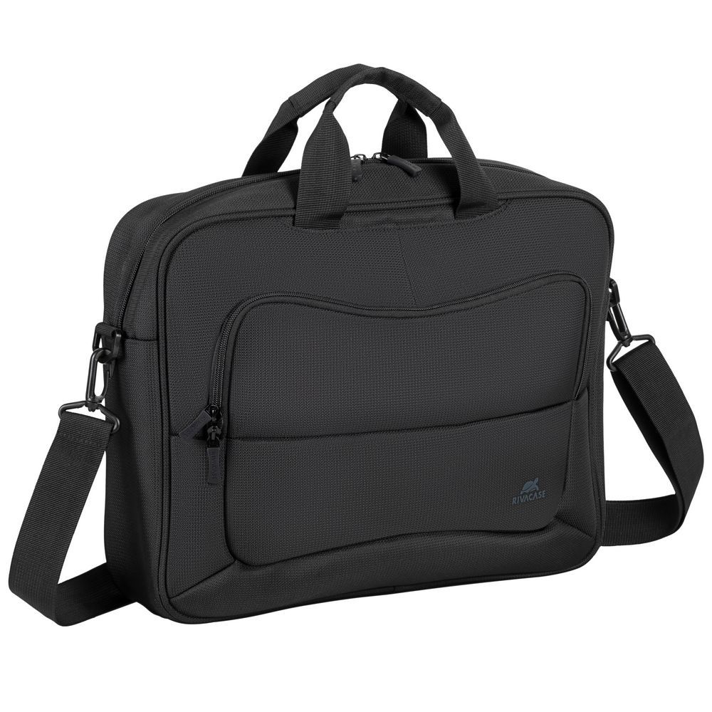 Geanta laptop Rivacase Tegel ECO, textil, 14 inch, negru, 38x29.5x12cm