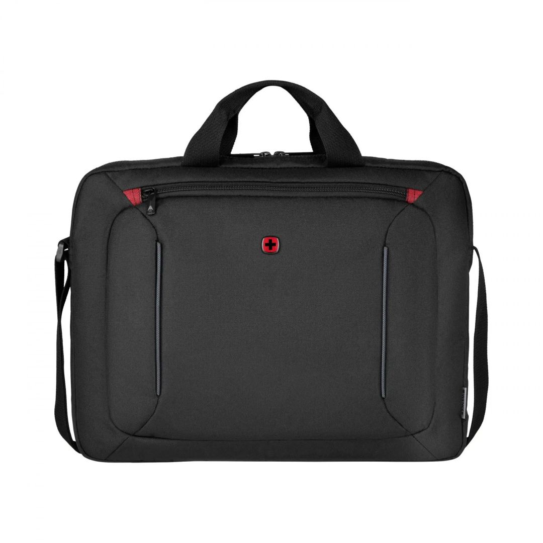 Geanta laptop Wenger BQ, 14"-16", textil, negru/rosu, 43x31x6cm