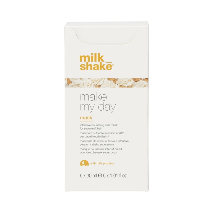 Masca pentru hidratare, Milk Shake, Make my Day Mask, 6x30ml