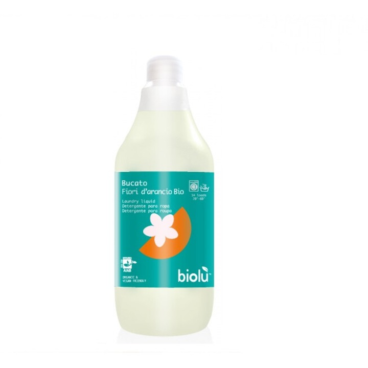 Biolu detergent BIO pentru rufe albe si colorate portocale 1L